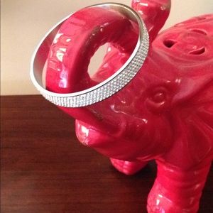 Ladies silver bangle bracelet